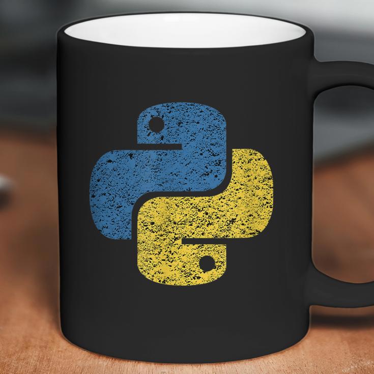 Distressed Python Logo For Engineers Coffee Mug