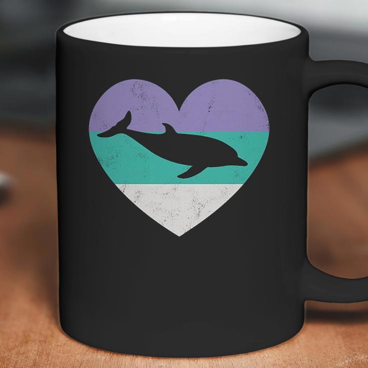 Dolphin Vintage Heart Coffee Mug