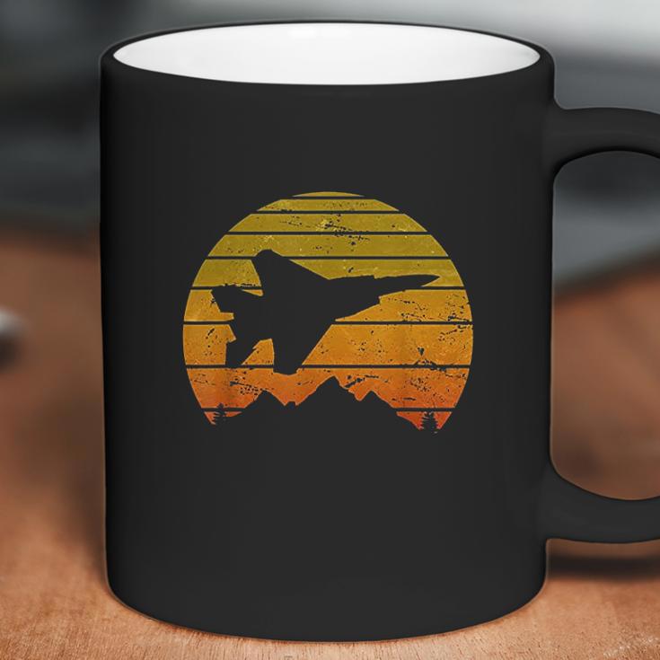 Eagle Jet Fighter Sunrise Vintage Retro Pilot Coffee Mug