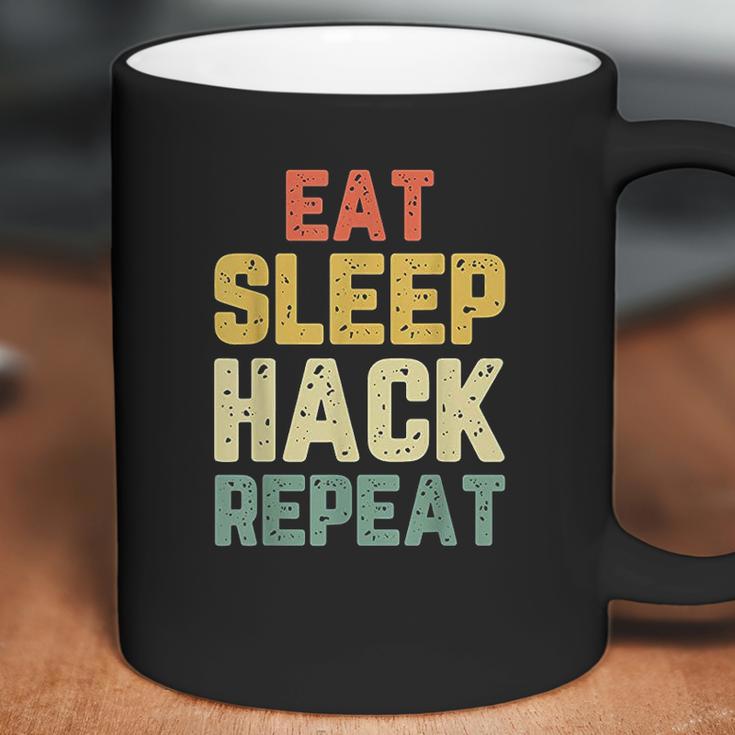 Eat Sleep Hack Hacker Hacking Funny Gift Vintage Coffee Mug