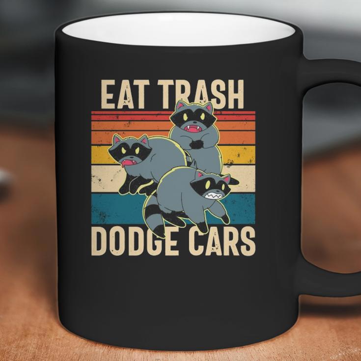 Eat Trash Dodge Cars Retro Raccoon Trash Panda Funny Raccoon Coffee Mug