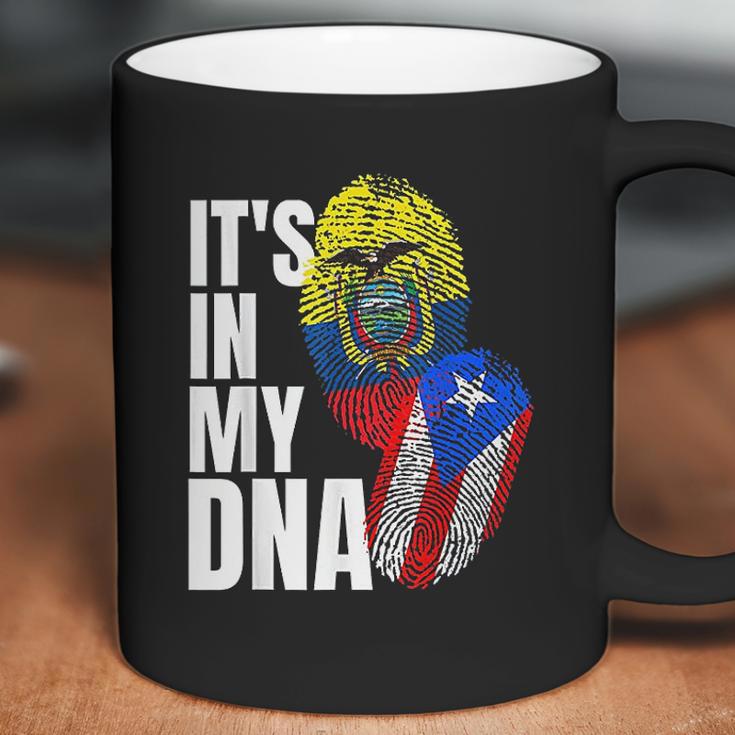 Ecuadorian And Puerto Rican Dna Mix Flag Heritage Gift Coffee Mug