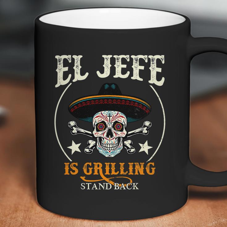 El Jefe Grilling Stand Back Funny Mexican Dad Playera Coffee Mug