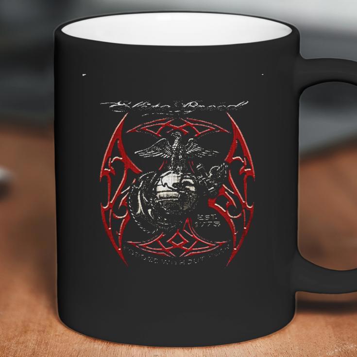 Elite Breed Usmc Red Blades Silver Foil Coffee Mug