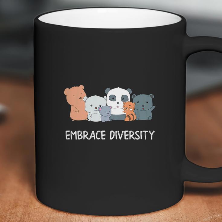 Embrace Diversity Funny Bear Kindness Animal Coffee Mug