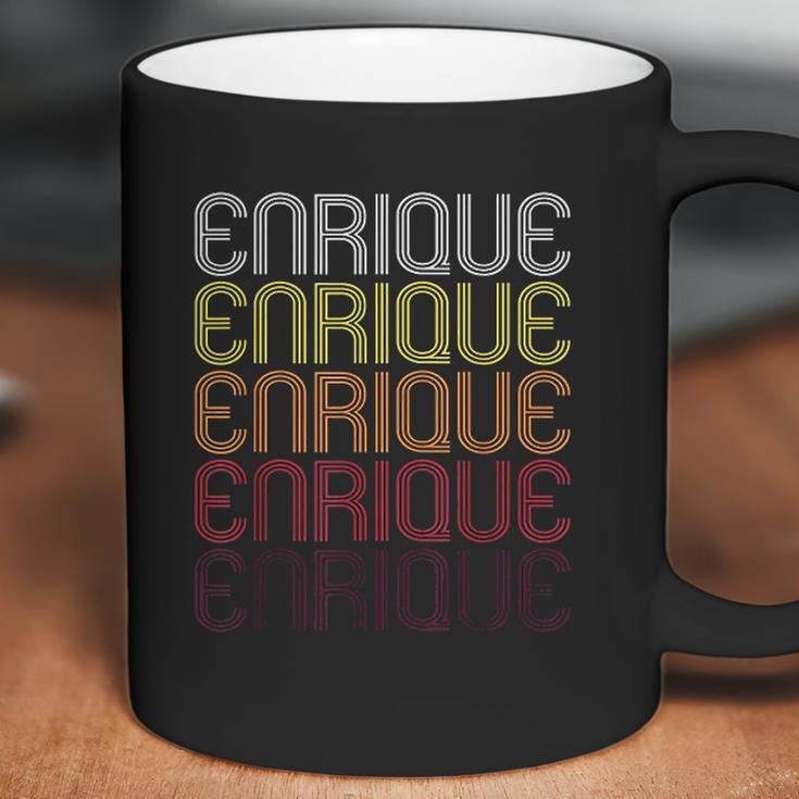 Enrique Retro Wordmark Pattern Vintage Style Coffee Mug