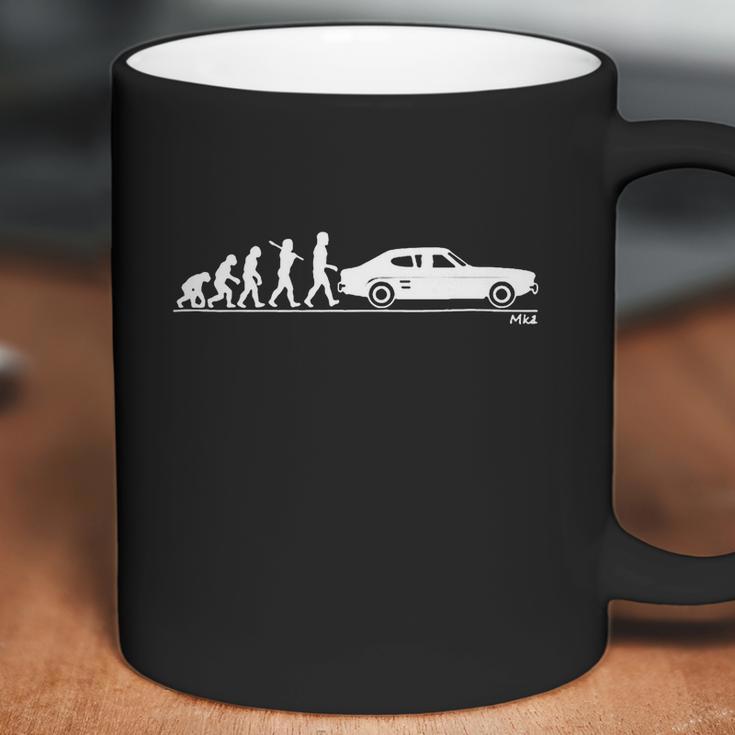 Evolution Of Man Ford Capri Mk1 T-Shirt Coffee Mug