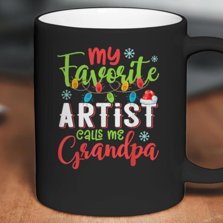 My Favorite Artist Calls Me Grandpa Xmas Light Coffee Mug