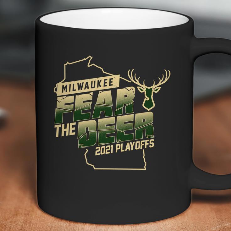 Fear The Deer Milwaukee Basketball 2021 Playoffs Coffee Mug