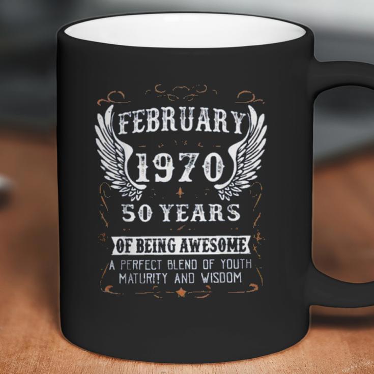 February 1970 50 Years Of Being Awesome Enjoyable Gift 2022 Coffee Mug