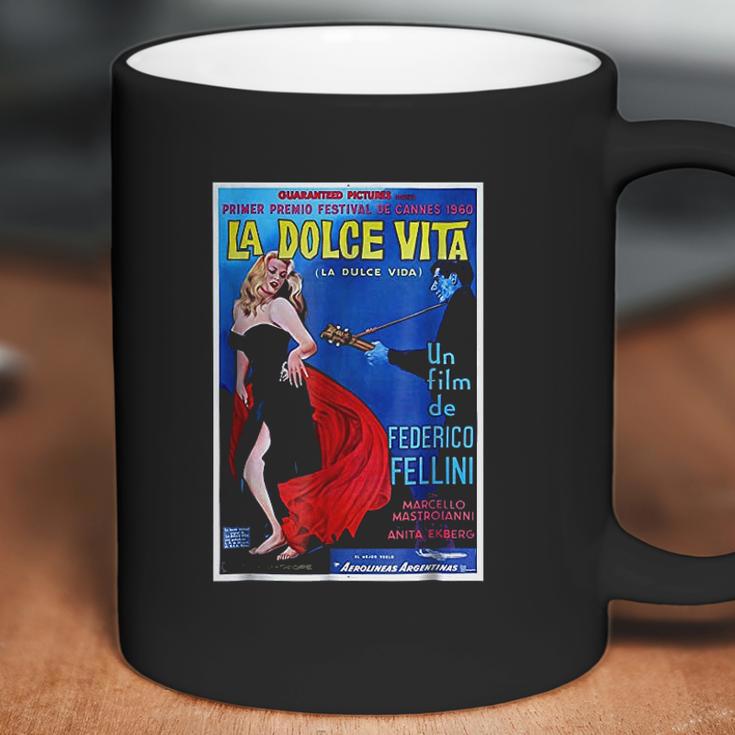 Fellini 1960 Movie Poster Reproduction Coffee Mug