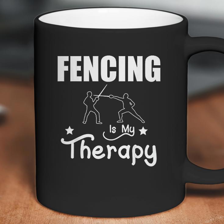 Fencing Is My Therapy Foil Sabre Epee Coffee Mug