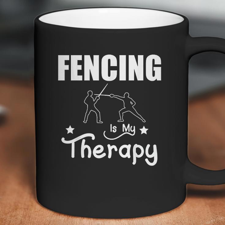 Fencing Is My Therapy Foil Sabre Epee Coffee Mug