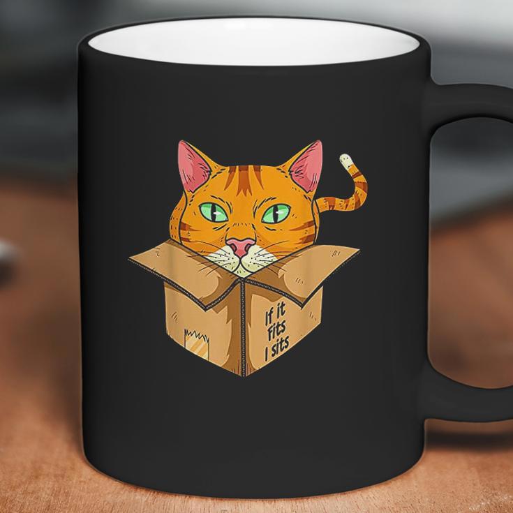 If It Is Fits I Sit Cat Box Funny Quote Coffee Mug