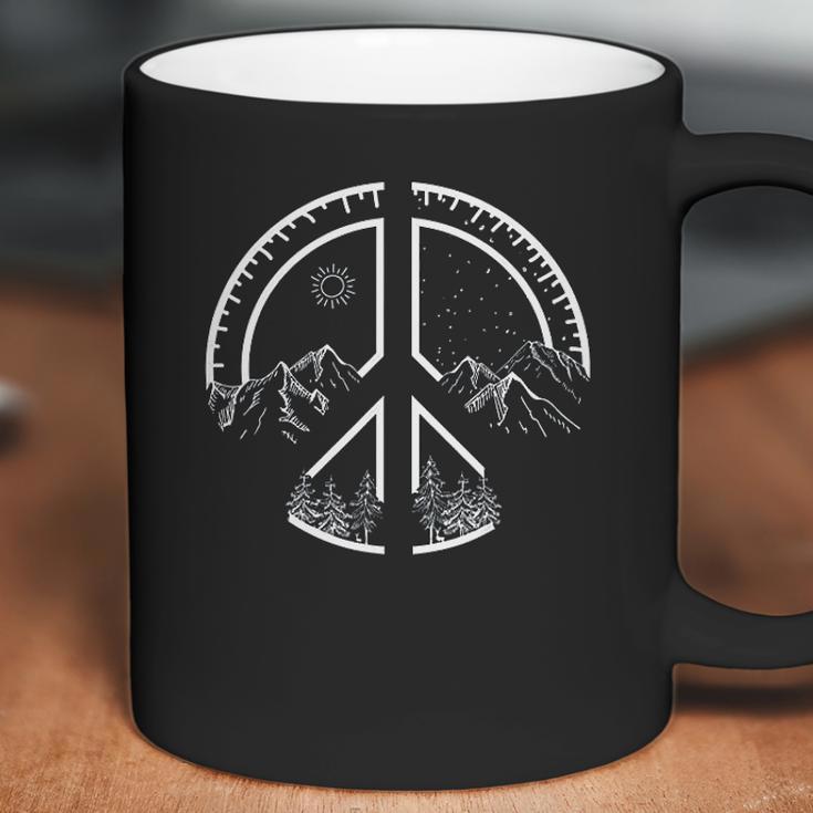 Four Seasons Peace Sign Outdoor Adventure Hippie Retro 60S Coffee Mug