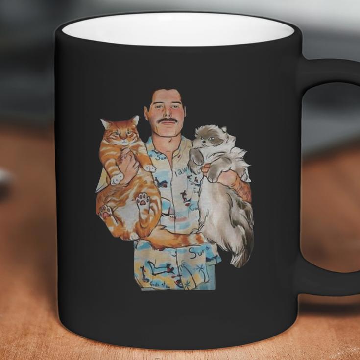 Freddie Mercury Hug Cats Coffee Mug