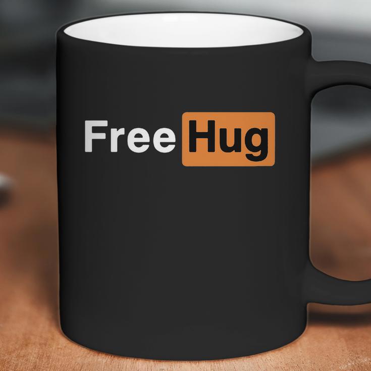 Free Hugs Pornhub Logo Parody Coffee Mug