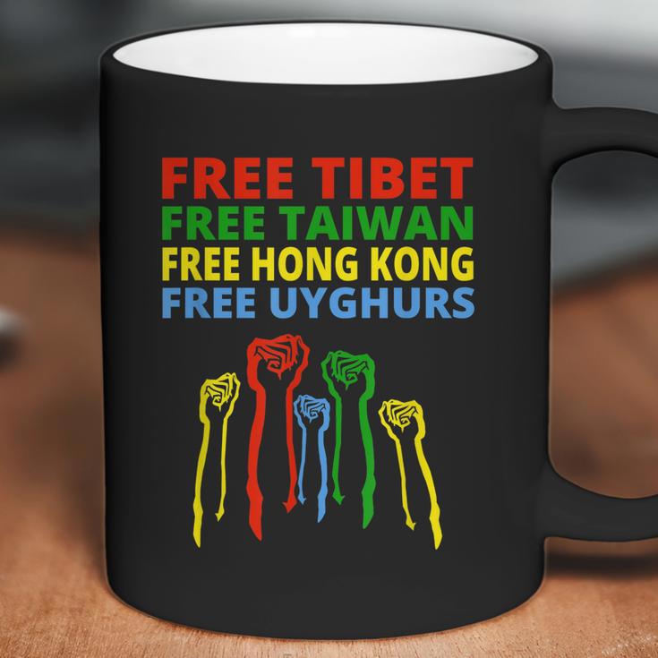 Free Tibet Free Taiwan Free Hong Kong Free Uyghurs Protest Graphic Design Printed Casual Daily Basic Coffee Mug