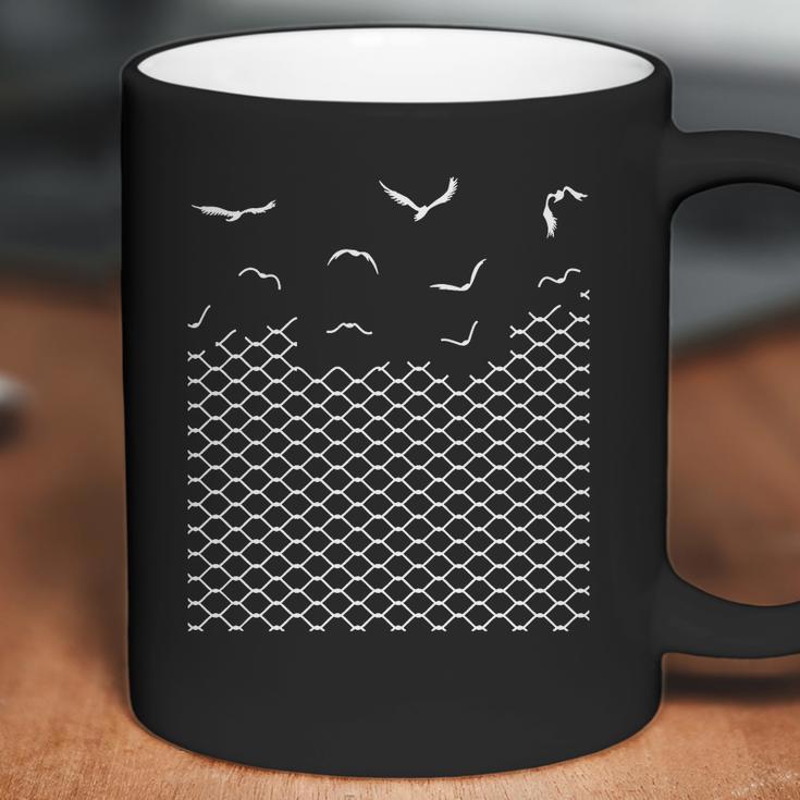 Freedom Flight Chain Link Fence Broken Birds Fly Flight Freedom Coffee Mug