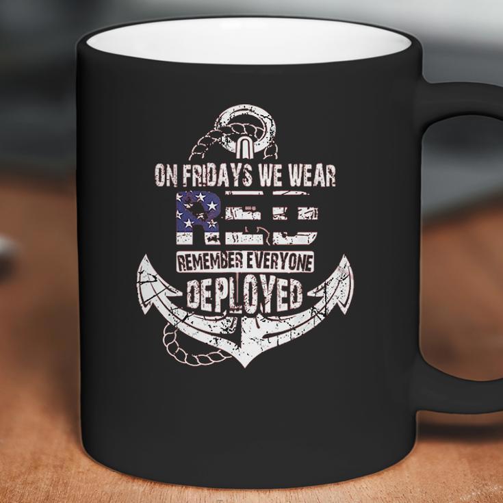 On Fridays We Wear Red Friday Navy Coffee Mug