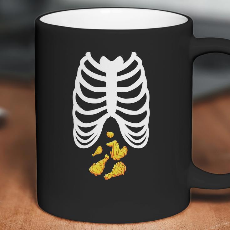 Fried Chicken Lovers Halloween Skeleton Rib Cage Xray Coffee Mug