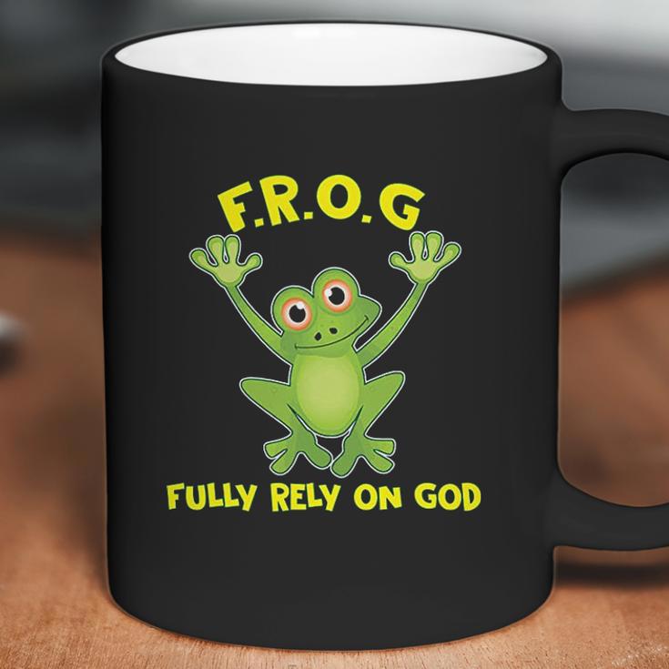 Frog Fully Rely On God Christianity Gift Coffee Mug