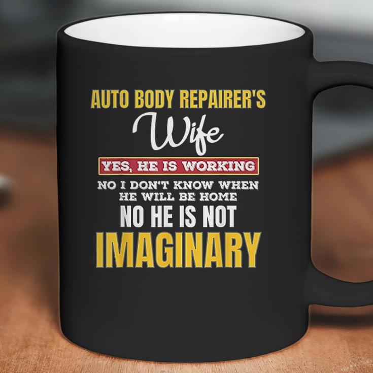 Funny Auto Body Repairers Wife Gift Yes Hes Working Coffee Mug