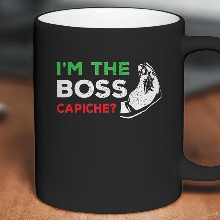 Funny Im The Boss Italian Nonna Nonno Capiche Humor Gift Coffee Mug