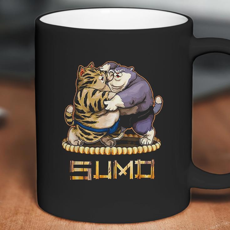 Funny Cats Sumo Wrestler Japanese Cat Sumo Wrestling Coffee Mug