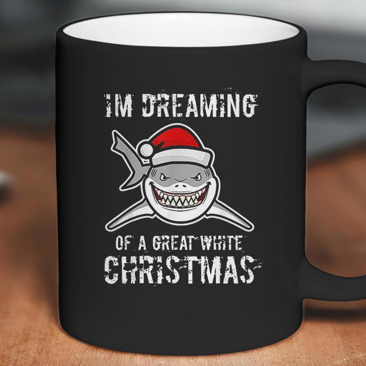 Funny Im Dreaming Of A Great White Christmas Gift Shark Coffee Mug