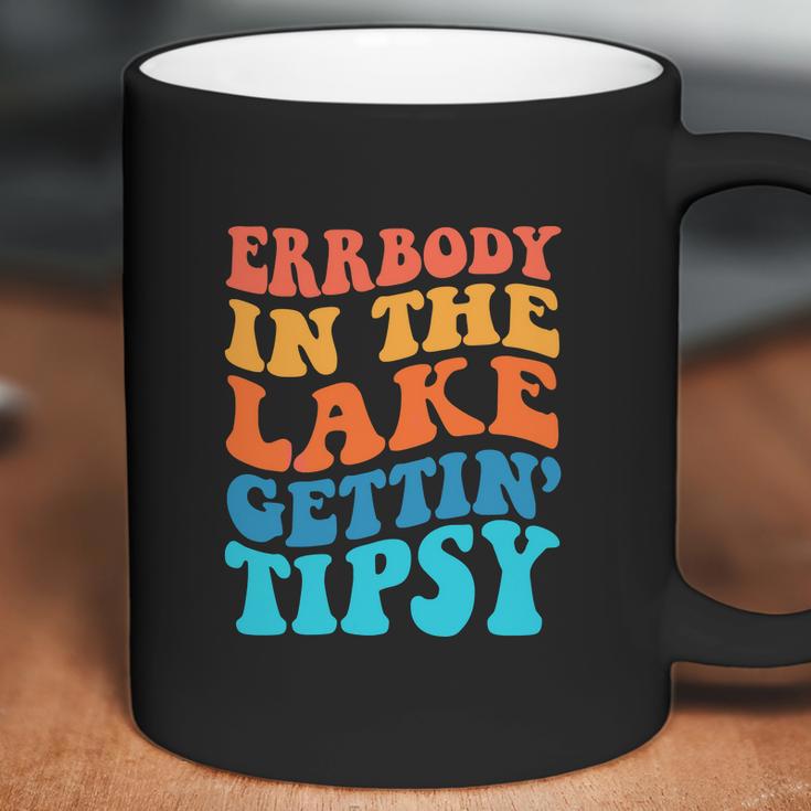 Funny Everybody In The Lake Getting Tipsy Retro Groovy Coffee Mug