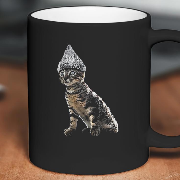 Funny Halloween Cat Tin Foil Hat Conspiracy For Men Coffee Mug