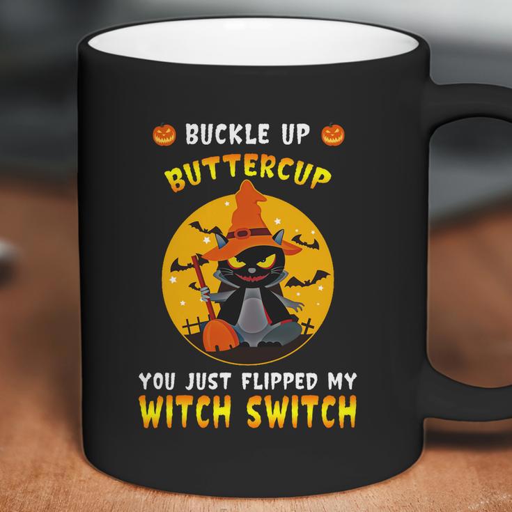 Funny Halloween Cute Halloween Buckle Up Buttercup You Just Flipped My Switch Coffee Mug