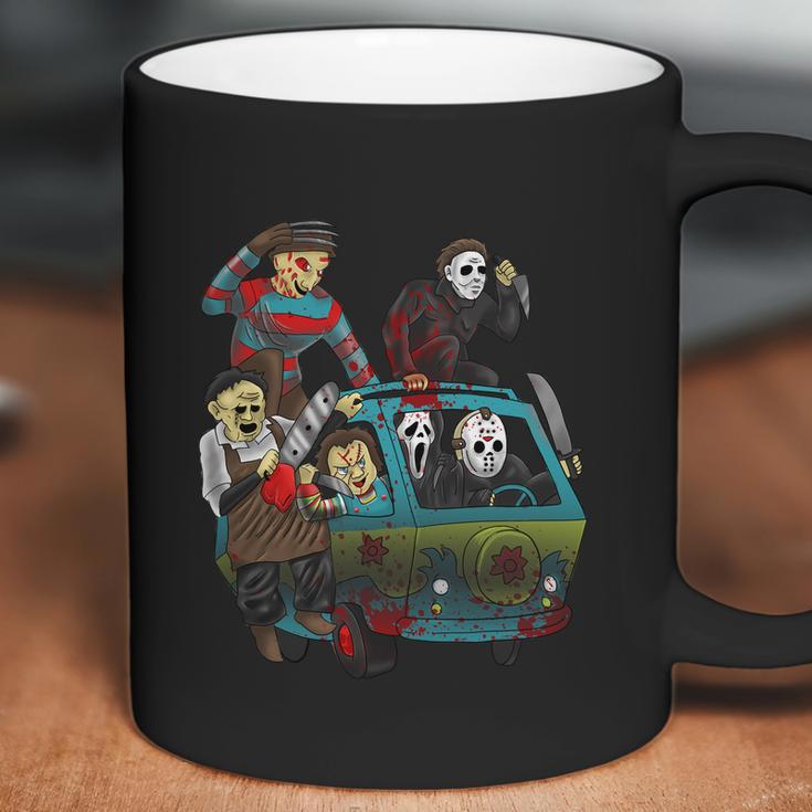 Funny Halloween Scary Holocaust Machine Van Movie Characters Coffee Mug