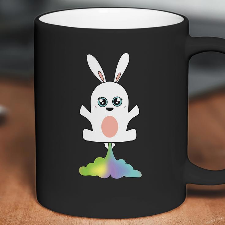 Funny Kawaii Bunny Farting Rainbow Bunny Rabbit Anime Coffee Mug