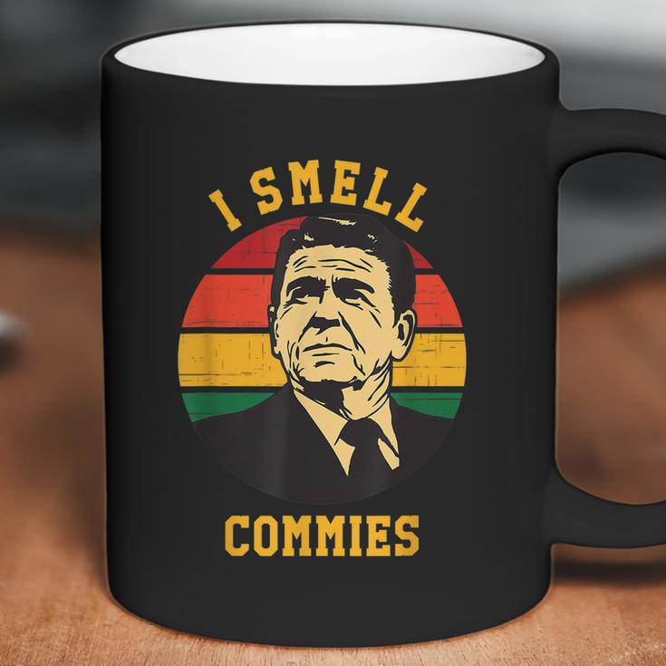 Funny Ronald Reagan Gift I Smell Commies Political Humor Gift Coffee Mug