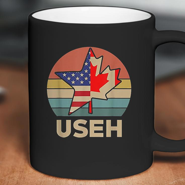 Funny Useh America Canada Flag American Canadian Coffee Mug