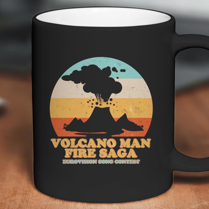 Funny Vintage Volcano Man Fire Saga Eurovision Song Contest Coffee Mug