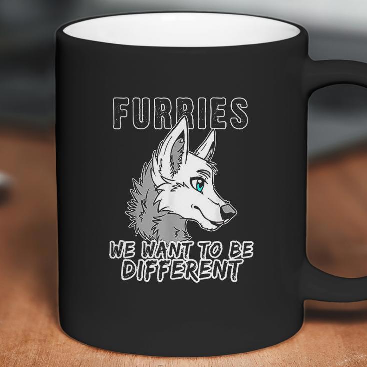 Furries We Want To Be Different Furry Fursuit Cosplay Coffee Mug