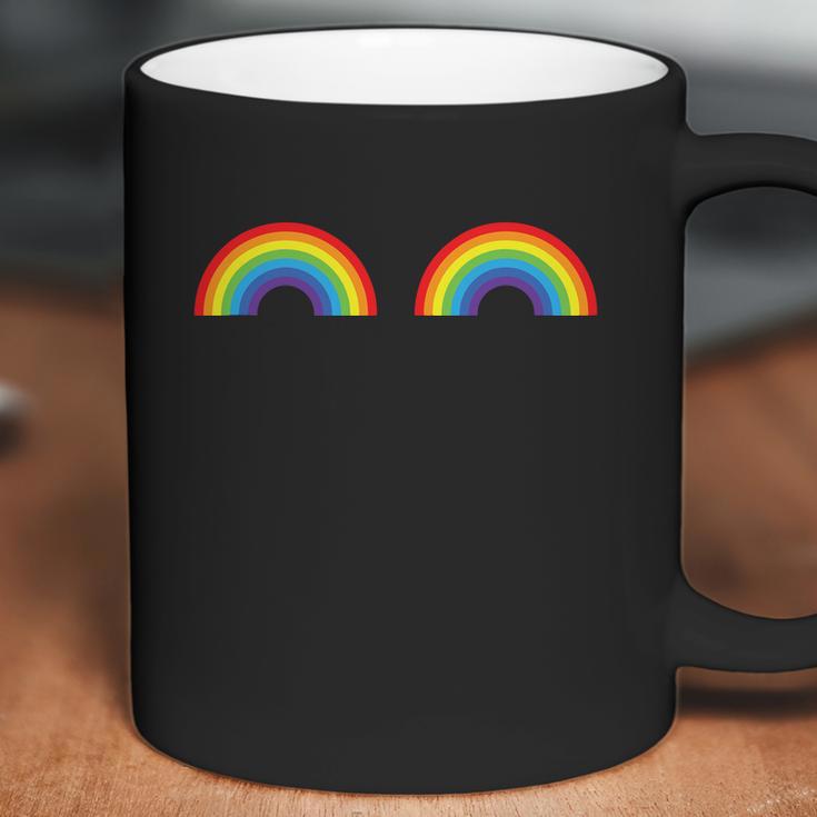 Gay Les Pride Rainbow Boobs Shirt Lgbt Gay Pride Gift Graphic Design Printed Casual Daily Basic Coffee Mug