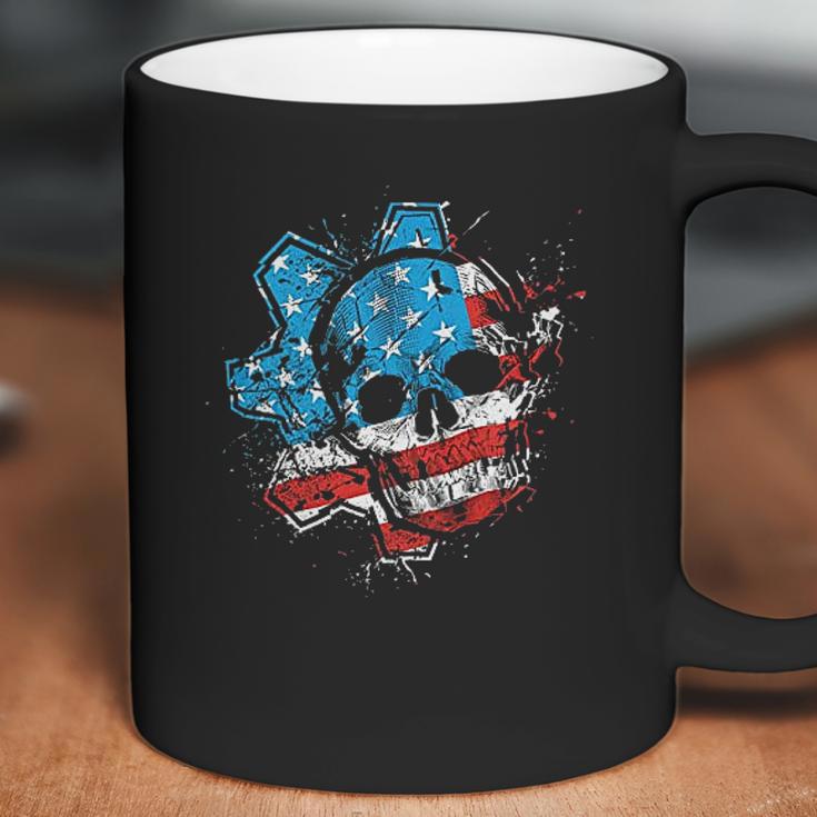 Gears American Flag Omen Coffee Mug