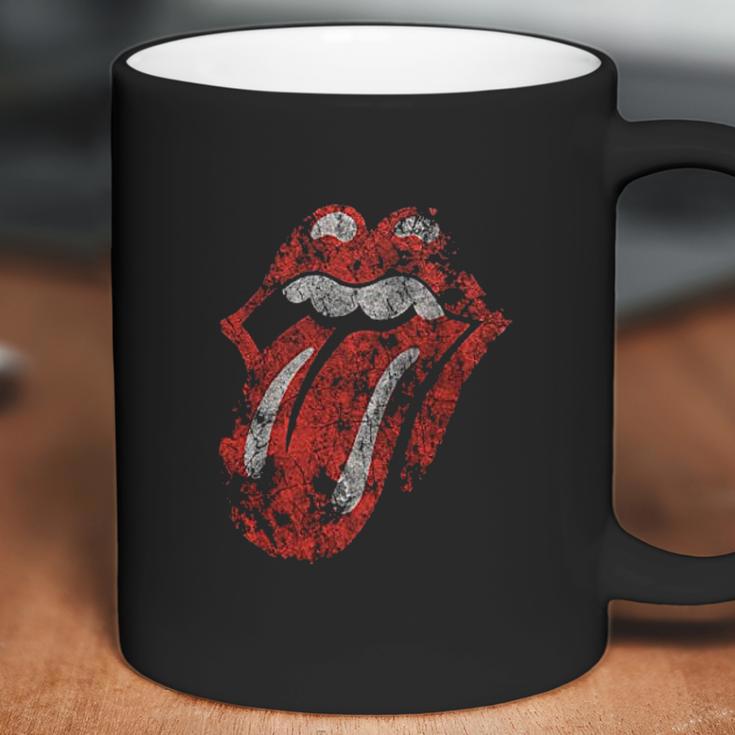 Girls Rolling Stones Distressed Tongue Coffee Mug