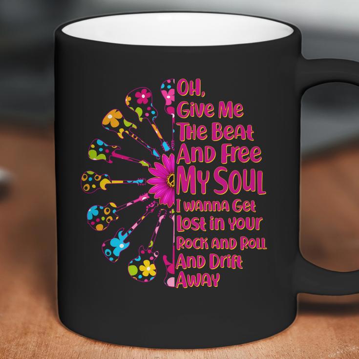 Give Me The Beat Hippie Guitars Coffee Mug