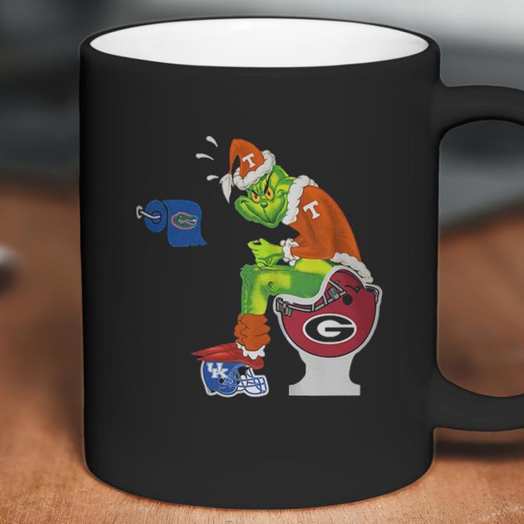 Grinch Santa Tennessee Volunteers Toilet Coffee Mug