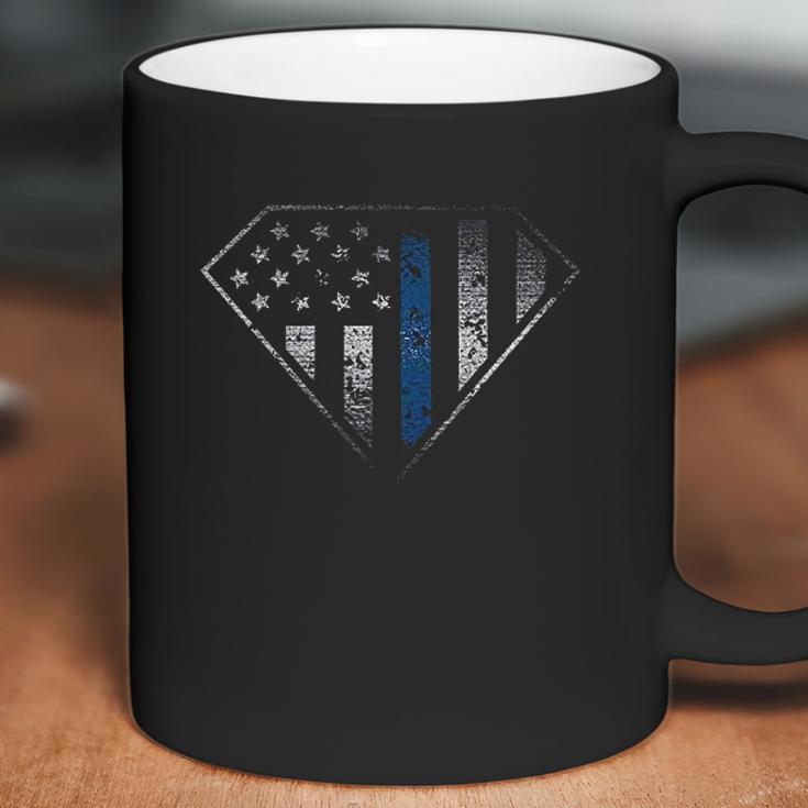 Grunt Style Blue Line Crest Coffee Mug