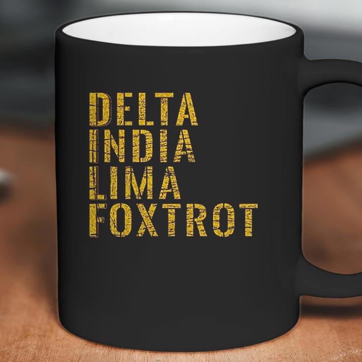 Grunt Style Delta India Lima Foxtrot Mens Maroon Coffee Mug