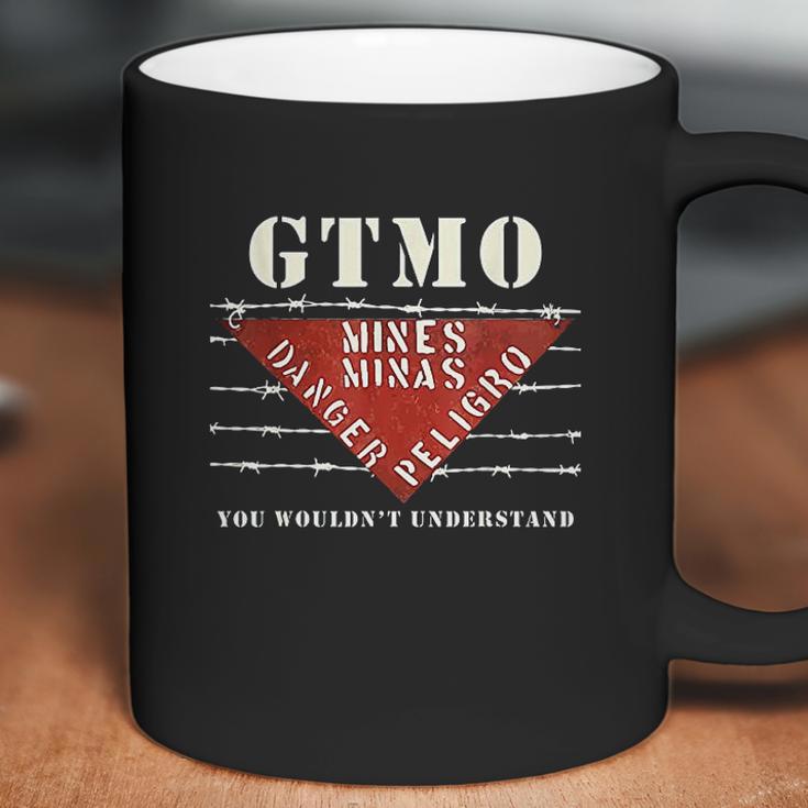 Gtmo Land Mine Barbed Wire Sign Guantanamo Bay Cuba Coffee Mug