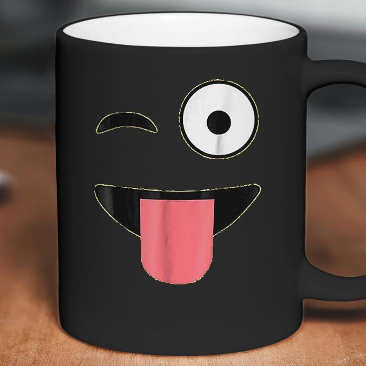 Halloween Costume Emoji Face Wink Eye Tongue Coffee Mug