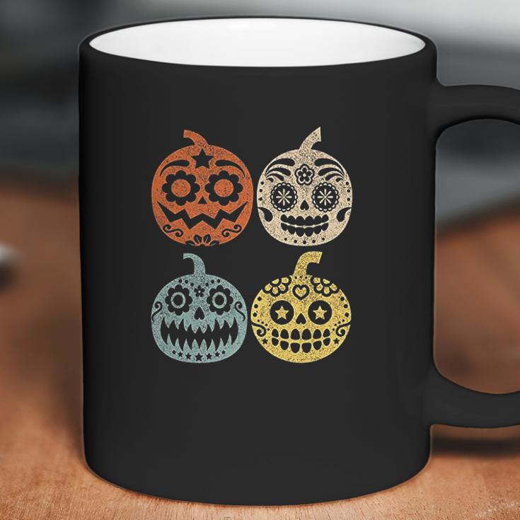 Halloween El Dia De Los Muertos Dead Day Pumpkin Vintage Coffee Mug