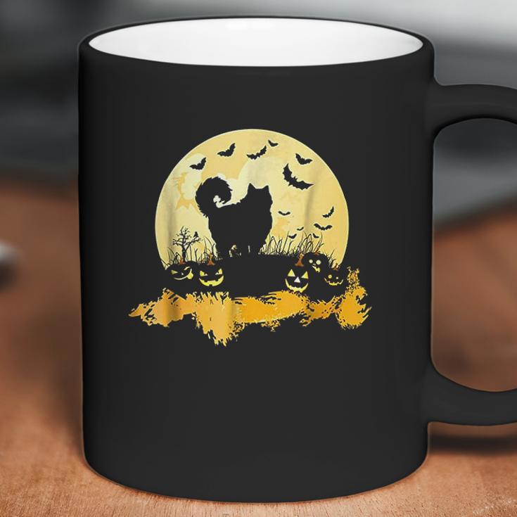 Halloween Ragdoll Cat Pumpkin Moonlight Bats Coffee Mug